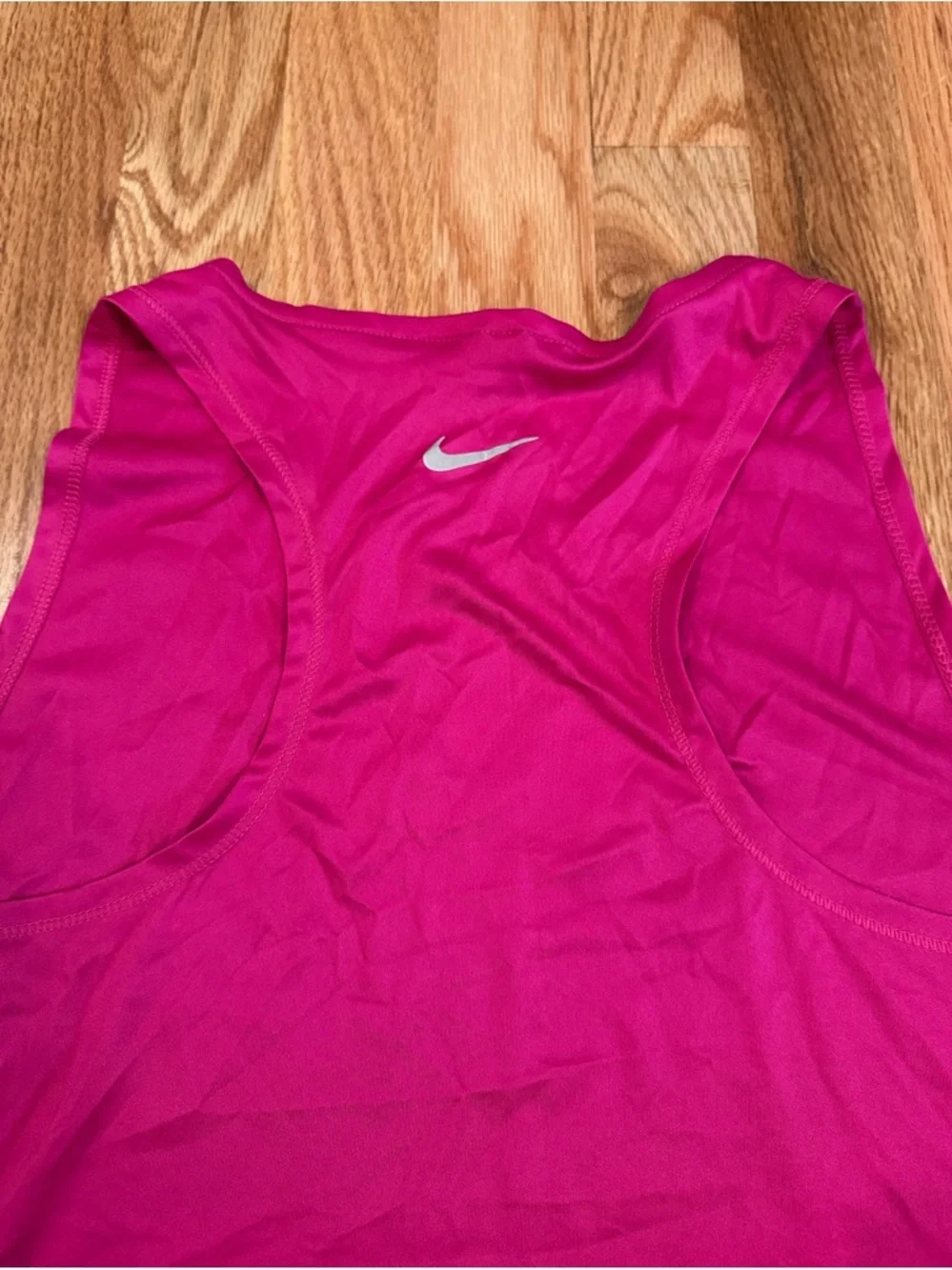 Nike Swoosh Running Tank, Dri-Fit Women's Pink Racerback Tank, Size Small - Picture 6 of 6